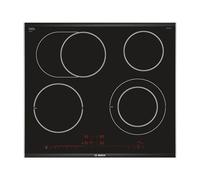 Plaque chauffante en céramique BOSCH Serie 8 PKN675DP1D - 4 brûleurs - Noir et acier inoxydable