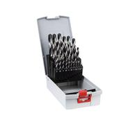 Bosch - Set 25 Forets HSS PointTeQ DIN 338 1-13mm, Acier Rapide, Pointe 135°, pour Acier et Fonte, Usage Perceuse, Tige Cylindrique, Réf: 2-608-577-352