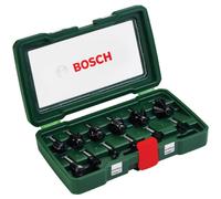 Bosch Set de 12 fraises de métal duro (pour bois, tige de 8 mm, accessoires pour fraises)
