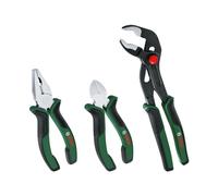Bosch - Set de 3 pinces Premium (pince universelle précise et durable, pince coupante diagonale et pince multiprises ; revêtement softgrip ergonomique ; surface nickelée) - Édition Amazon