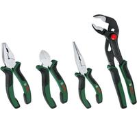 Bosch - Set de 4 pinces (coupante diagonale précise et durable, universelle, a bec long et multiprises)