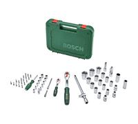 Bosch Set de 57 cliquets 1/4"" + 1/2"" (pour divers bricolages 55 accessoires couple élevé Softgrip coffret de transport)