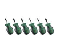 Bosch Set de 6 tournevis courts - PH/PZ/TX/Plat, acier S2, embout magnétique, Softgrip
