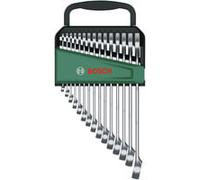 Bosch Set de clés mixtes 1600A02Z9E – 15 pièces, métrique 6–21 mm, chrome vanadium, ergonomique