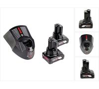 Bosch Set de démarrage - 2x Batteries GBA 6,0 Ah Li-Ion 12 V + Chargeur GAL 1230 CV