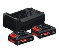 Bosch EXBA18V-40 Batterie Kit De Démarrage (2x 4,0 Ah) + Chargeur
