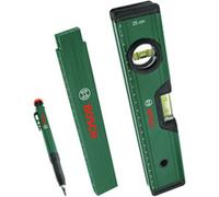 Bosch Set de marquage – alignement précis, niveau 25 cm, mètre pliant 2 m, marqueur trous profonds