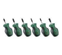 Bosch Set de 6 tournevis courts - PH/PZ/TX/Plat, acier S2, embout magnétique, Softgrip
