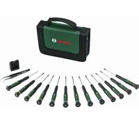 Bosch Jeu de tournevis de précision 1600A039J4 - 15 pièces, manches softgrip