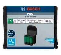 Bosch PRO, ensemble de douilles Impact 2608003033, 1/2" très profond, manchons PET, 3 pièces