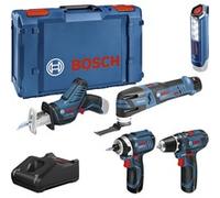 Bosch - Pack De 5 Outils Bosch (gsr 12v-15 + Gop 12v-28 - Gdr 12v-105 + Gsa 12v-14 + Gli 12v-300)