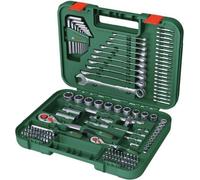 Bosch Set d'outils a main Advanced 132 pcs (pr tâches de fixation difficiles clés/clés mâles/cliquets/tournevis accessoires)