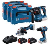 Bosch Kit 18V Professionnel - GSR 18V-65 + GBH 18V-22 + GWS 18V-8, 2x 5,0Ah + GAL18V-40 + 3x L-BOXX 136