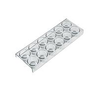Bosch Siemens 654245 00654245 Bac à œufs pour 12 œufs avec compartiment de porte Compartiment latéral 280 x 99 x 25 mm Transparent KD29EAL40 KD29EAW40 KD29VNW20 KD29VVL30 KD29VVW30 Réfrigérateur
