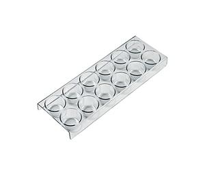 Bosch Siemens 654245 00654245 Bac à œufs pour 12 œufs avec compartiment de porte Compartiment latéral 280 x 99 x 25 mm Transparent KD29EAL40 KD29EAW40 KD29VNW20 KD29VVL30 KD29VVW30 Réfrigérateur