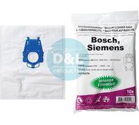 Bosch - Siemens Sacs à poussière Microfleece Type P, 10 pièces - Filtre SMS Premium 5 couches, hypoallergénique