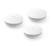 Bosch Smart Home Détecteur de fumée connecté II, détecteur d'incendie avec Fonction d'application et Batterie remplaçable, Compatible avec Apple HomeKit, Lot de 3