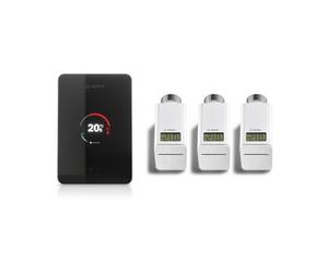 BOSCH Smarter WLAN-Contrôleur EasyControl Set Avec 3 Thermostats Sans Fil, Noir