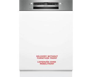 Bosch SMI4ETS08E Série 4 Lave-vaisselle intelligent, partiellement intégré, 60 cm, avec panier à couverts, avec assistant de programme, très silencieux, panier supérieur réglable en hauteur, ouverture