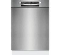 Bosch SMU2HTS08E Série 2, Lave-vaisselle encastré 60 cm, Smart Start, niveau hygiénique pour Eco 50°C et intensif 70°C, AquaStop, Téléchargement du programme, Silence sur demande, Home Connect, brossé