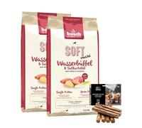 BOSCH Soft Maxi Aliment sec avec buffle d'eau et patate douce 2x12,5 kg + SIMPLY FROM NATURE Cigares naturels en sanglier 7 pièces