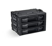 Bosch Sortimo i-BOXX Lot de 3 boîtes à outils empilables avec i-BOXX 72 vide Noir L-BOXX
