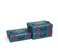 Bosch Sortimo L BOXX 136 Lot de 3 - Taille 2 - Bleu professionnel - Personnalisable avec votre logo - Mallette à outils en plastique - Mallette à outils professionnelle vide