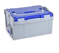 Bosch Sortimo L-BOXX 238 - Boîte à outils vide en plastique - Avec couvercle bleu industriel - Taille 3 - Boîte à outils extensible - Boîte à outils professionnelle vide - Rangement idéal des outils