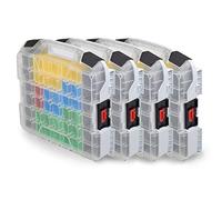 Bosch - Sortimo - W-BOXX 102 - Gris, avec 4 boîtes de rangement en L - Boîte à vis avec couvercle - Magasin de rangement pour petites pièces - Alternative