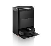 Bosch Spotless Max Cam BCRDW3BX, Robot aspirateur-Laveur avec caméra Smart Vision, serpillère rotative, 11 000 Pa, Station de Service sèche-Humide, Application Home Connect, Noir