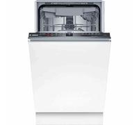 Bosch SPV2HMX42E Série 2 Lave-vaisselle intelligent, entièrement intégré, 45 cm de large, tiroir à couverts, séchage supplémentaire sur simple pression d'un bouton, panier supérieur réglable en