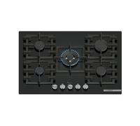 bosch table de cuisson gaz 75cm 5 feux 11500w noir PPQ7A6I40
