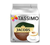 BOSCH Tassimo Jacobs Cappuccino, Capsules de café, café torréfié moulu, lot de 5, 5 x 16 T-Discs
