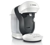 Bosch Tassimo Style friendly TAS114E Machine à capsules avec plus de 70 boissons, convient pour toutes les tasses, entièrement automatique, durable, peu encombrante, 1400 W, blanche