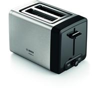 Bosch Grille-pain DesignLine TAT4P420DE – Inox/Noir, compact, 2 tranches, 970 W, décongélation