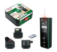 Bosch télémètre laser Zamo 4ème génération avec 3 attachements (mesures faciles et précises jusqu’à 25 m, piles rechargeables via le port USB-C®, ajout possible d’adaptateurs, dans boîte en carton)