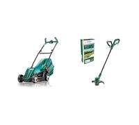 Bosch Tondeuse à Gazon ARM34, (1300 W, Largeur de Coupe 34 cm, dans Une boîte en Carton) & Bosch EasyGrassCut 23 Débroussailleuse électrique 280 W Diamètre de Coupe 23 cm