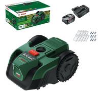 Bosch Tondeuse Robot sans-Fil VISIMOW18V-100 pelouses Jusqu’à 100 m² Coupe: 16 cm, Hauteur de Coupe: 20-60 mm,