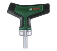 Bosch Tournevis à cliquet à embout et poignée en T (couple très élevé ; 36 dents ; couple max. 46 Nm ; porte-embout magn; 1/4" ; poignée Softgrip)