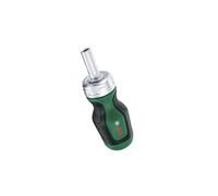 Bosch tournevis court à cliquet avec 6 embouts (compact et à couple élevé pour vissage et dévissage performants ; 6 embouts - PZ1/2,PH2,SL4,TX25,HEX5 ; ergonomique ; porte-embout magnétique)