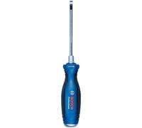 Bosch Professional 1600A01TF9 Tournevis à tête plate (SL4.5, longueur de la tige : 125 mm, 1 lame cruciforme professionnelle, lame en acier et capuchon en acier) Bleu