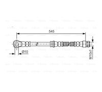 BOSCH Tuyau De Frein Ligne De Frein Avant Pour Mitsubishi Lancer VII Break