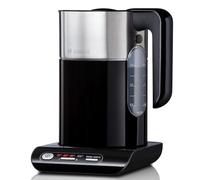 Bosch TWK8613P Styline Chauffe-Eau (2400 W, Sélection de la Température, Arrêt Automatique, Fonction de Maintien au Chaud, Protection Contre la Surchauffe, Capacité 1,5 L), Noir
