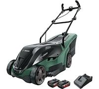 BOSCH Universal Rotak 36-560 Tondeuse à gazon sans fil 36,0 V pour jusqu'à 560 m², avec 2 batteries