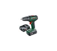 Bosch UniversalDrill 18V : Perceuse-Visseuse 18V, 1.5Ah, 440-1450 tr/min, 2 vitesses, Couple 40Nm, Mandrin 10mm Sans clé, Batterie & Chargeur inclus