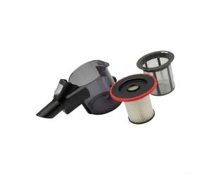 Bosch Unlimited Series 6 pour S6 - Poubelle de rechange avec ensemble plissé et pré-filtre - Ensemble de 3 pièces en plastique durable (gobelet à poussière avec filtre)