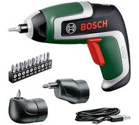 Bosch Visseuse compacte sans fil IXO (7e génération ; 3,6 V ; 2,0 Ah ; 5,5 Nm ; lot incl. des adaptateurs de renvoi d'angle et déporté ; avec câble micro-USB ; dans une boîte de rangement)