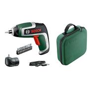 Bosch Visseuse compacte sans fil - IXO Kit (7e génération ; 3,6 V ; 2,0 Ah ; 5,5 Nm ; adaptateur de renvoi d'angle inclus; câble micro-USB; livré dans un carton) + Bosch Boîte de rangement pour outils