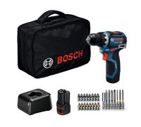 BOSCH GSR 12V-32 PROFESSIONAL Perceuse-visseuse, 2x2.0Ah, Sac a outils, 24 pcs 06019N7006