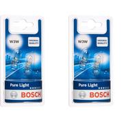 Bosch W3W Pure Light lampes auto - 12 V 3 W W2,1x9,5d - 2 ampoules (Lot de 2)